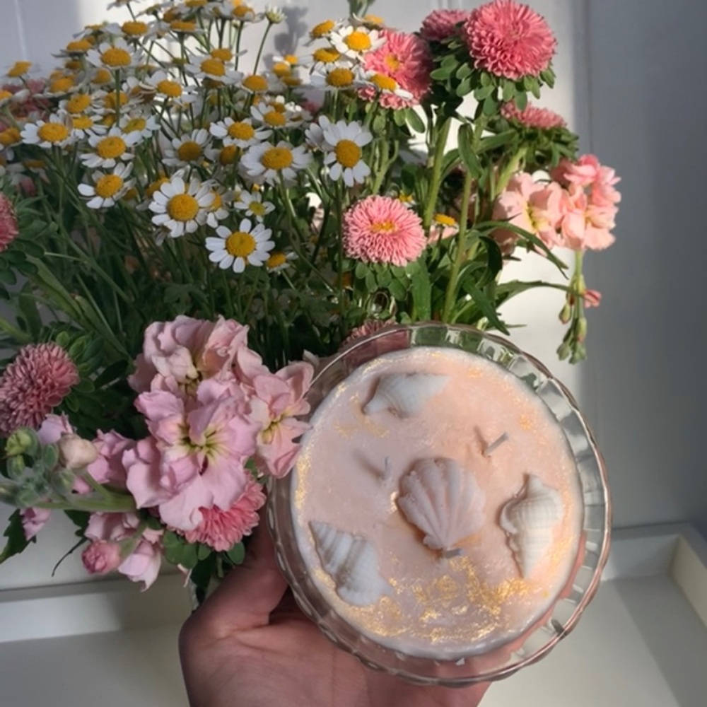 ‼️SOLD‼️ Sea shell candle🐚